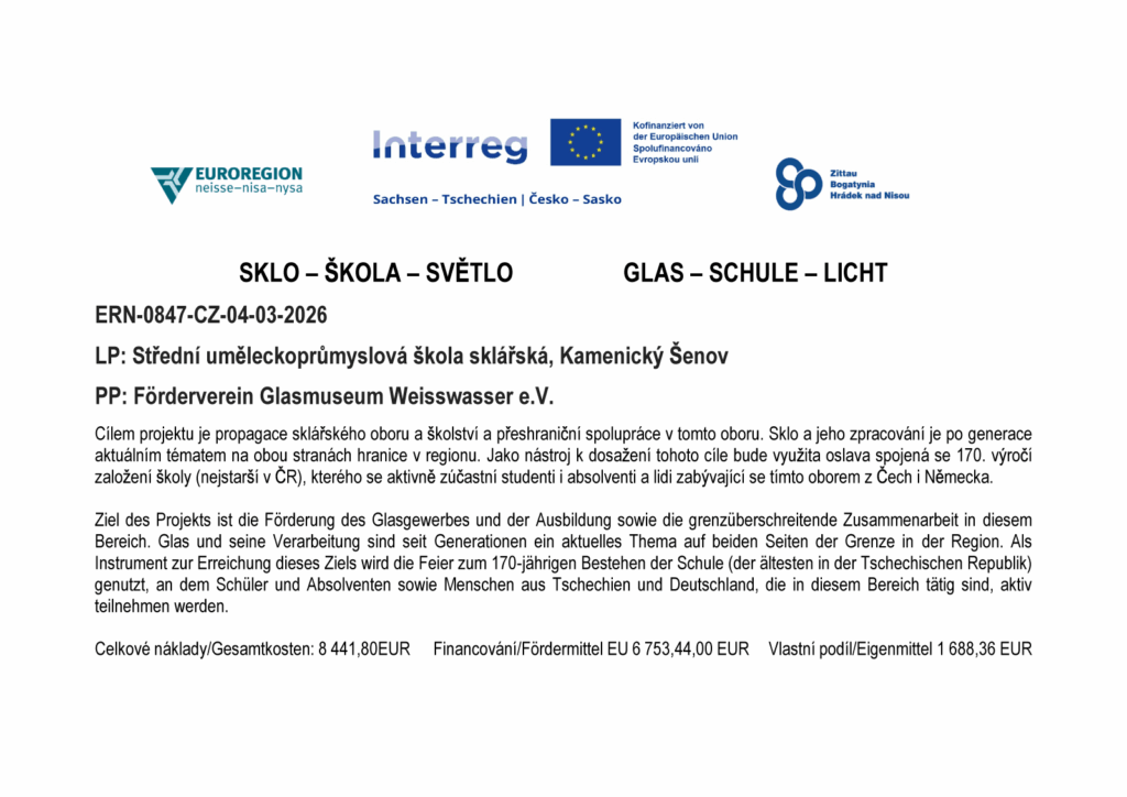 Sklo - Glas - 170 Jahre, Kamenický Šenov